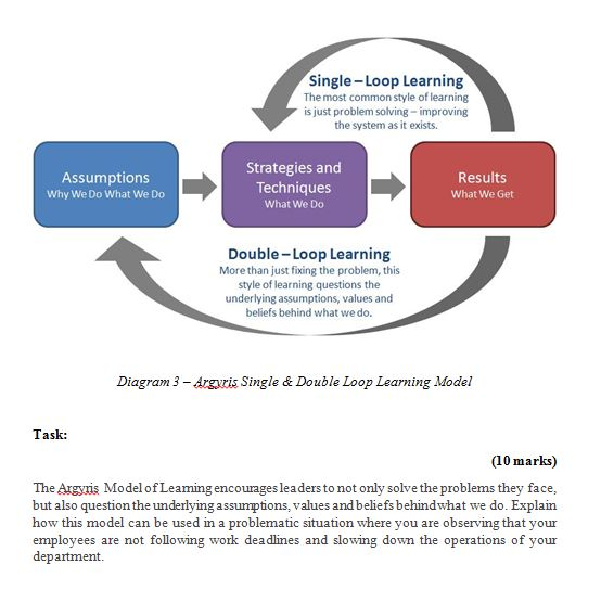 Single-Loop Learning The most common style of