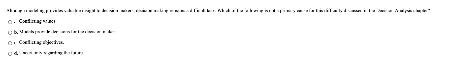 Every nonprobabilistic method has a weakness for