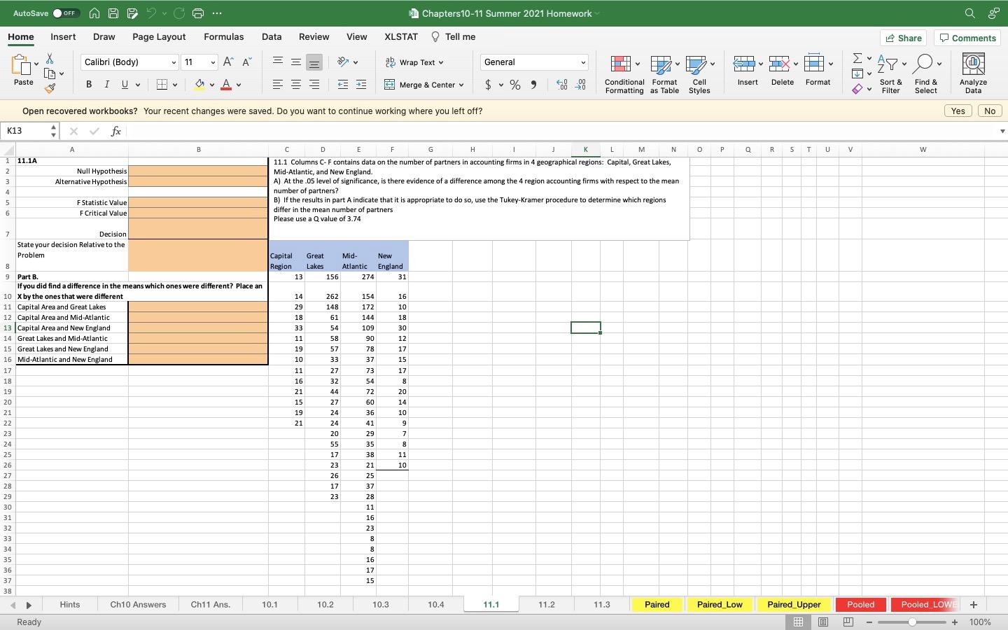 AutoSave OFF @ E. Chapters 10-11 Summer 2021