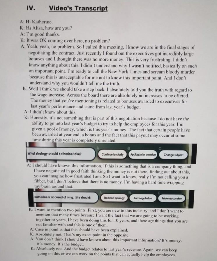 This first video case assignment contributes to