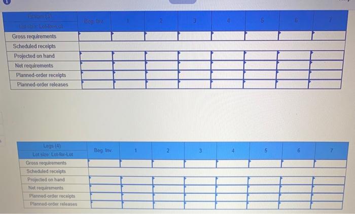A table is assembled using three components, as