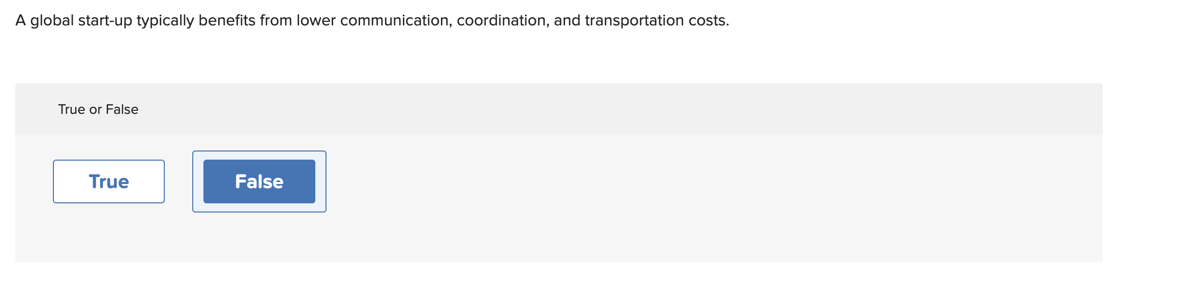 A global start-up typically benefits from lower