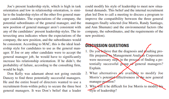 Please, analyze the case study "A New Leadership