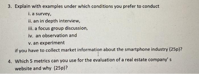 3. Explain with examples under which conditions