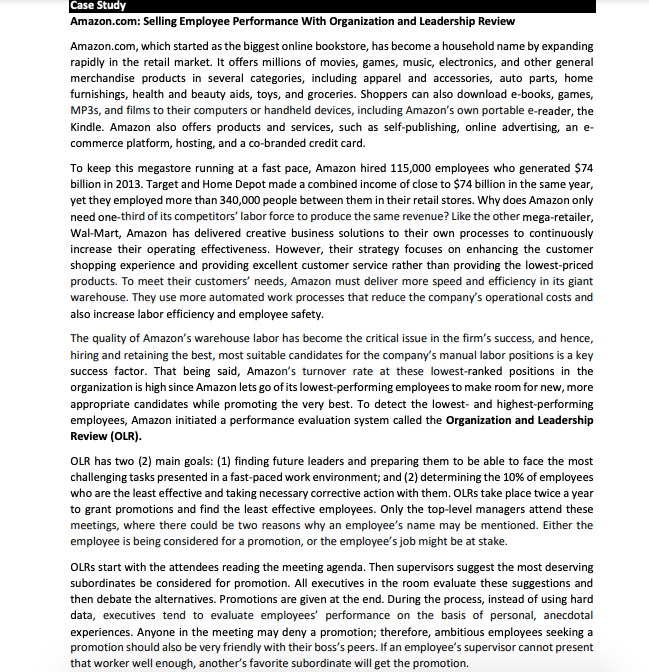 Human Resource Management Case Study Amazon.com: