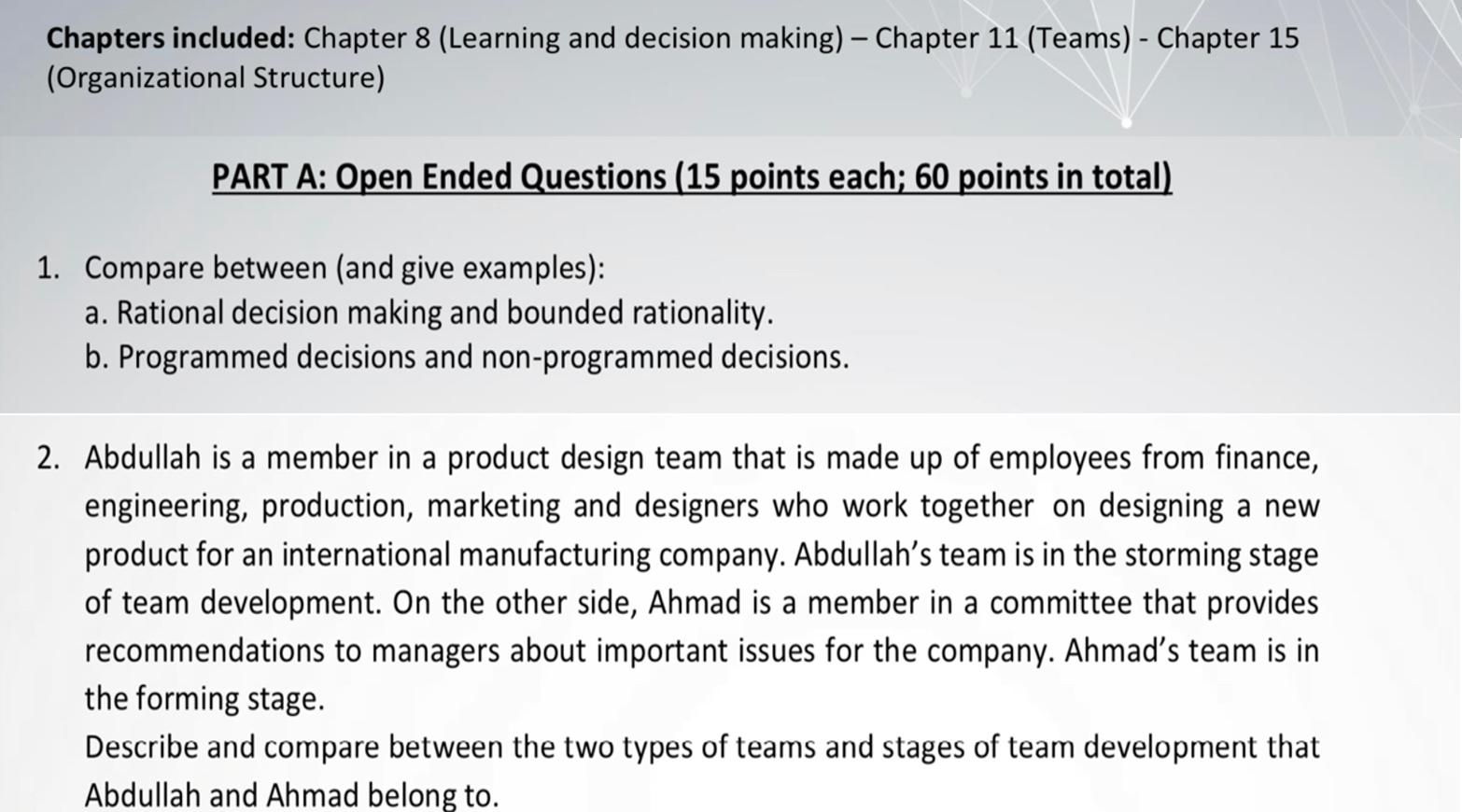 Chapters included: Chapter 8 (Learning and