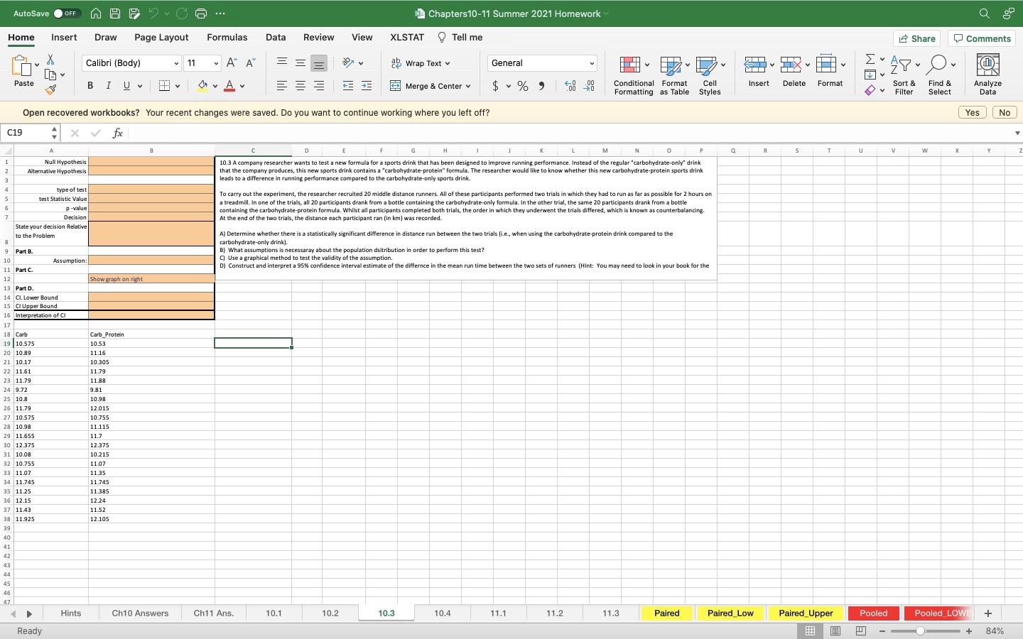 AutoSave OFF @ E. Chapters 10-11 Summer 2021