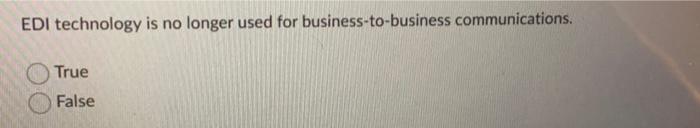 EDI technology is no longer used for