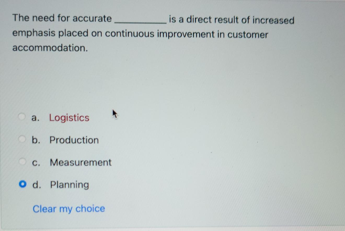 a The need for accurate is a direct result of