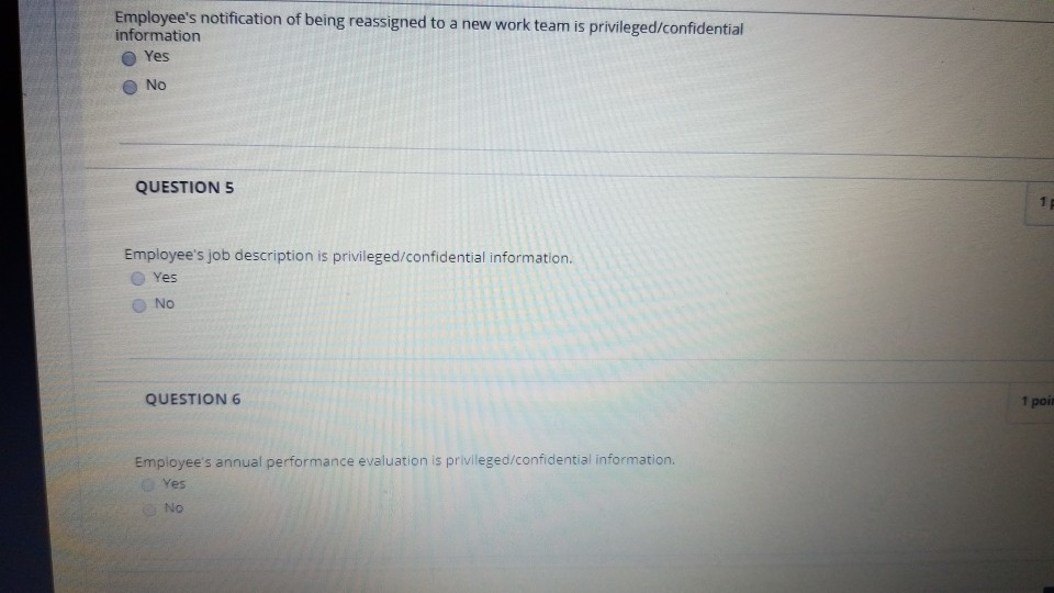 Employee's notification of being reassigned to a