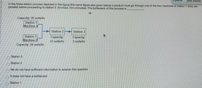 In the three-station process depicted in the