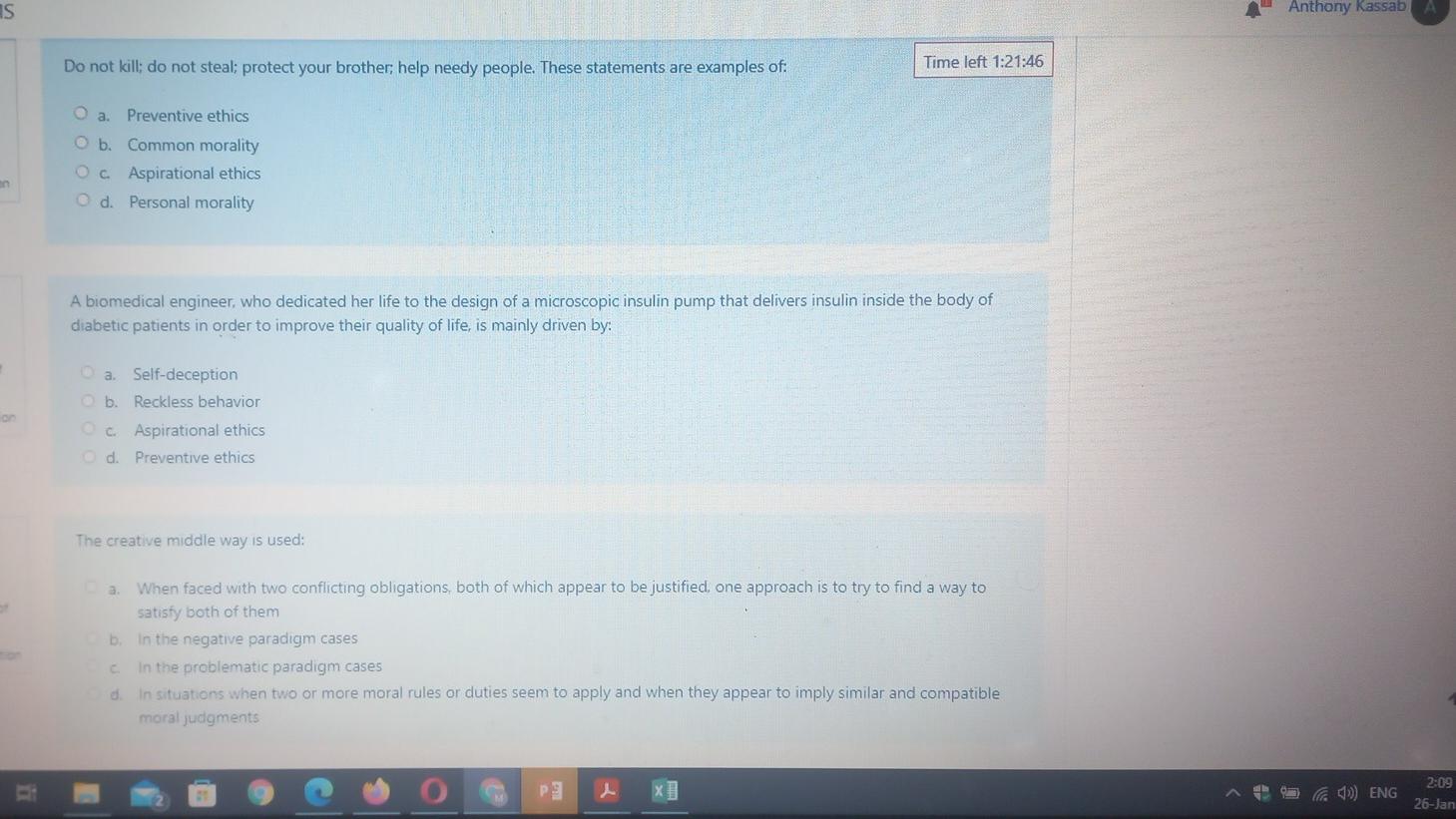 IS Anthony Kassab A Do not kill; do not steal;