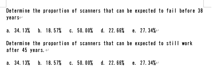 The report contains a section on equipment
