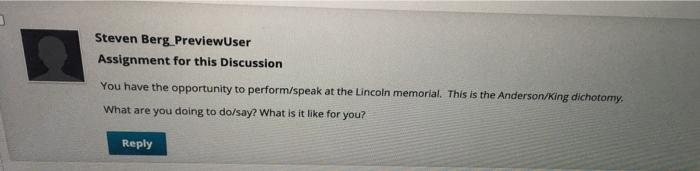 Steven Berg Preview User Assignment for this