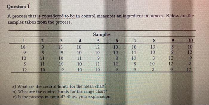 Question 1 A process that is considered to be in