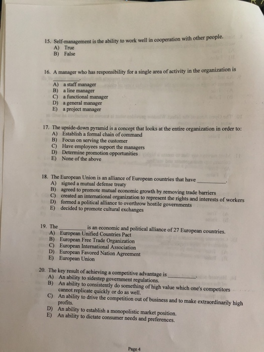 1. Evidence based management involves making