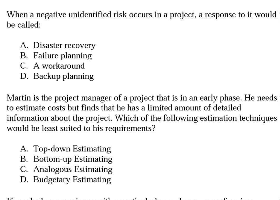 When a negative unidentified risk occurs in a