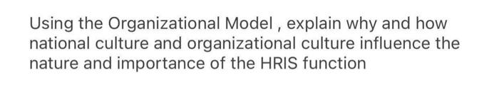 please answer with details Using the