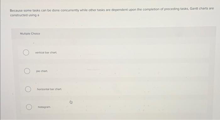 Because some tasks can be done concurrently while