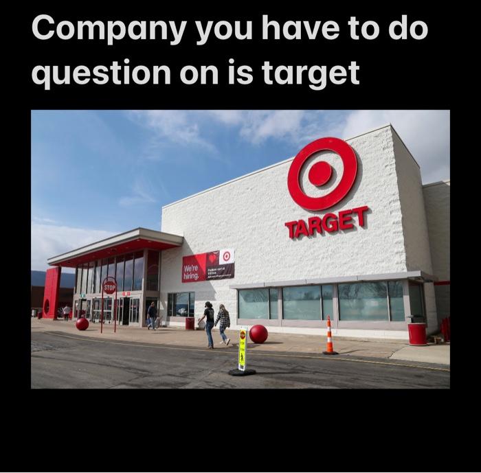 must use target to answer and can use internet