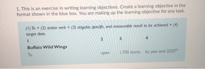 1. This is an exercise in writing learning