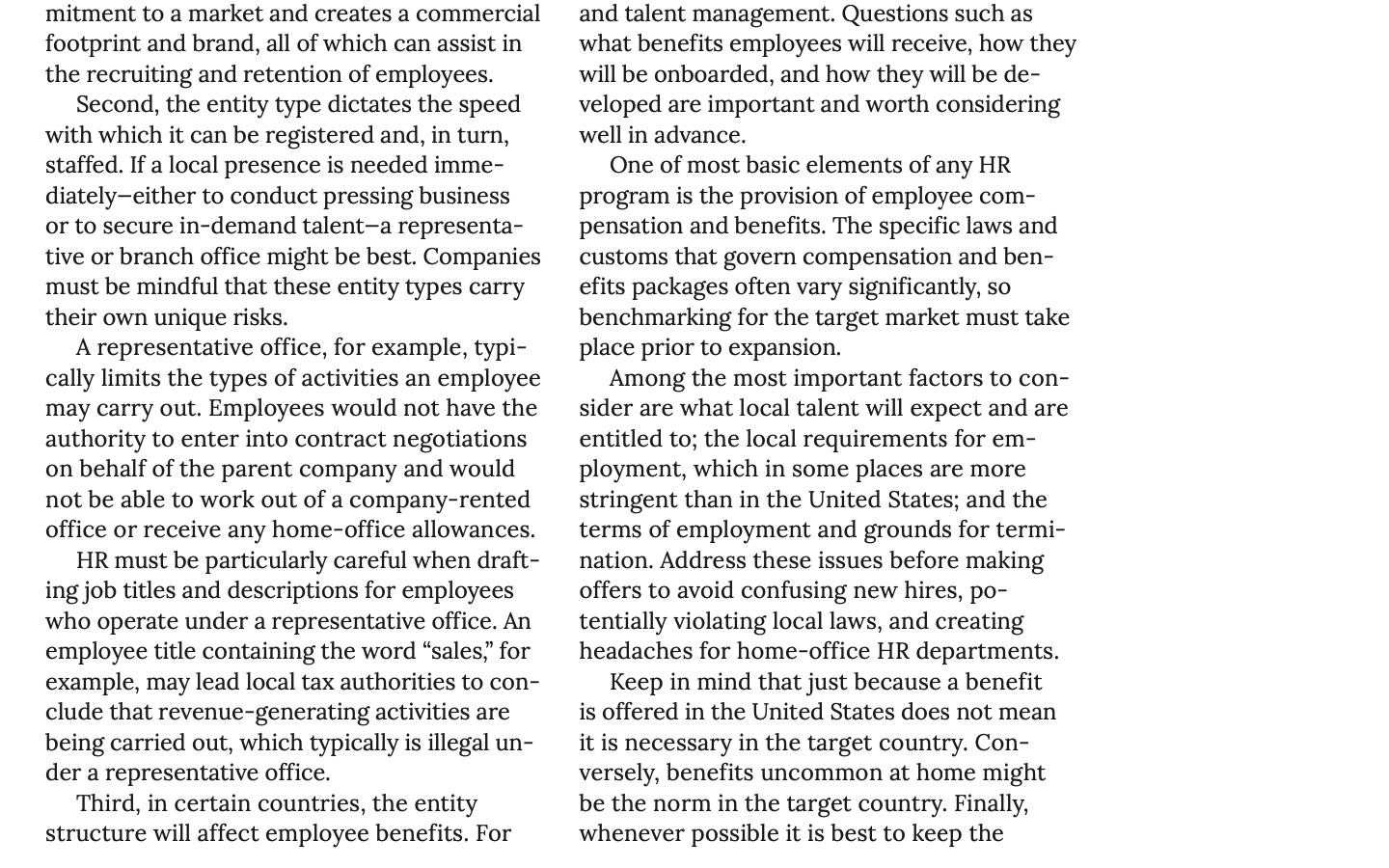 concise (~3 paragraphs) typed memo that states: