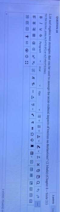Se QUESTION 20 2 points List and explain two
