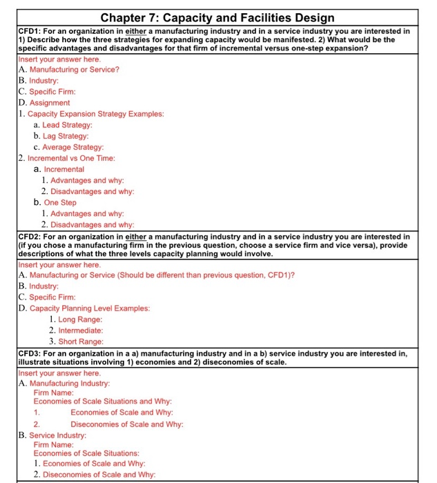 CFD1: For an organization in either a