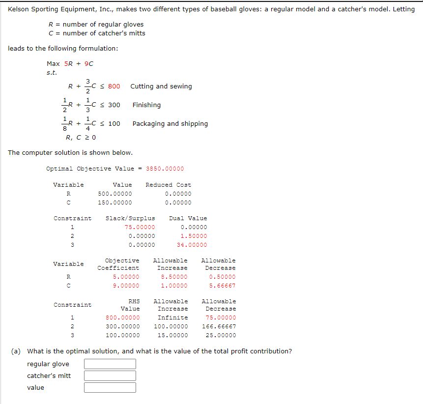 Module 2 q7 Kelson Sporting Equipment, Inc.,