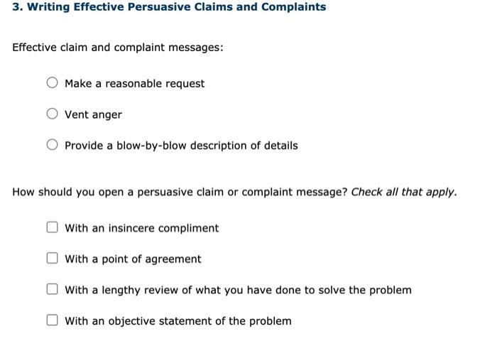 3. Writing Effective Persuasive Claims and