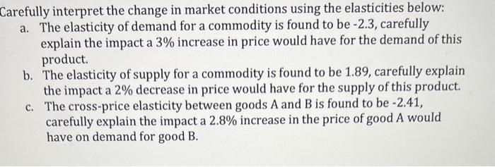 Carefully interpret the change in market