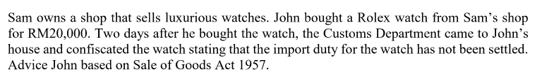 Sam owns a shop that sells luxurious watches.