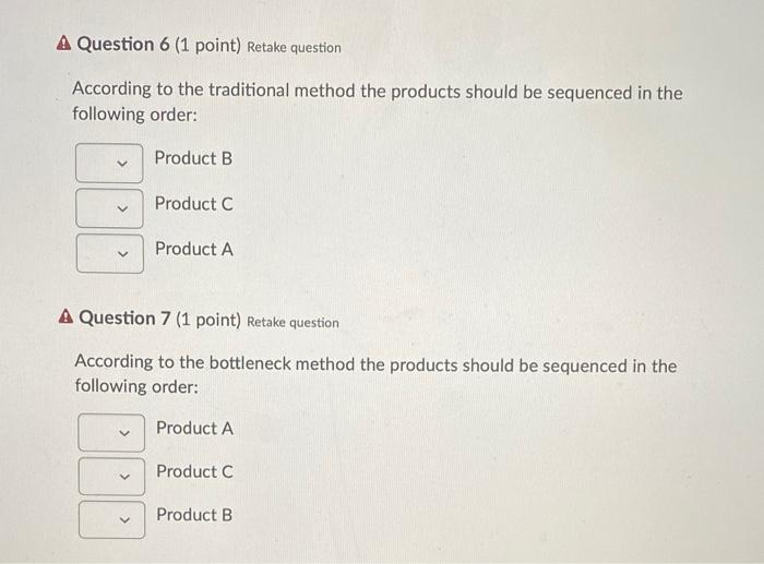 A company produces three products (A, B, \& C)