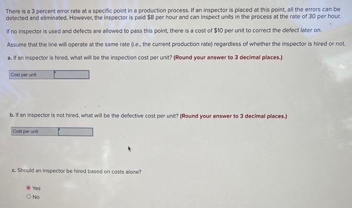 There is a 3 percent error rate at a specific