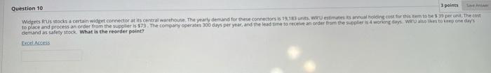 Question 10 points Widgets US stocks a certain