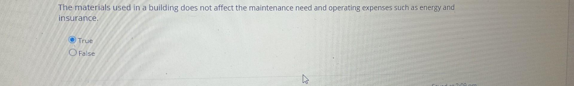 The materials used in a building does not affect