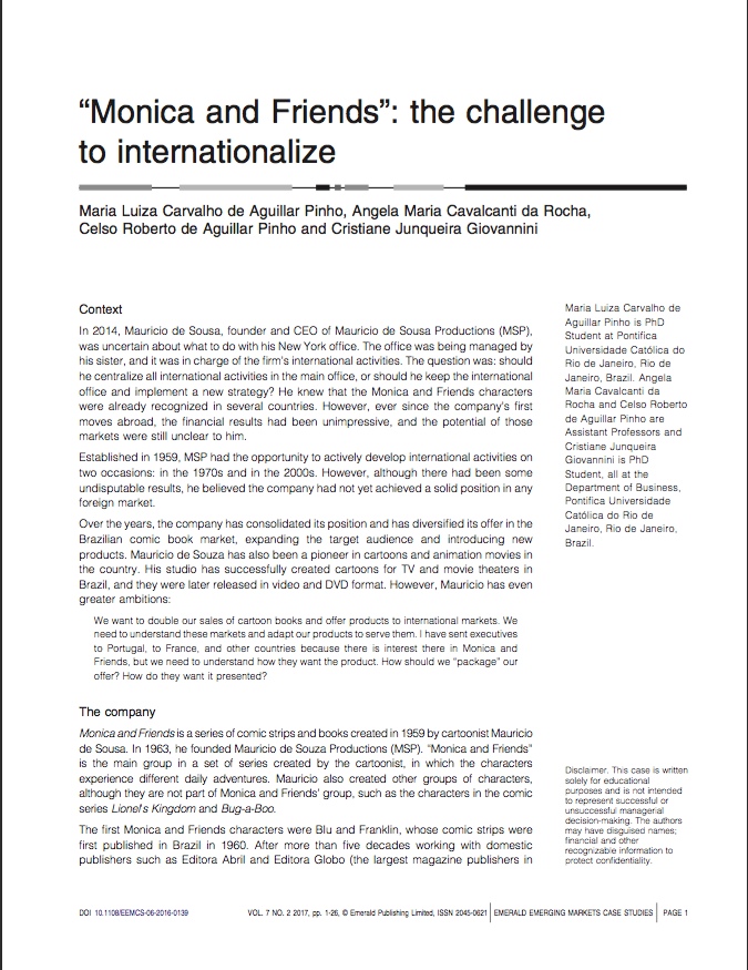 Question 1 Using relevant internationalisation
