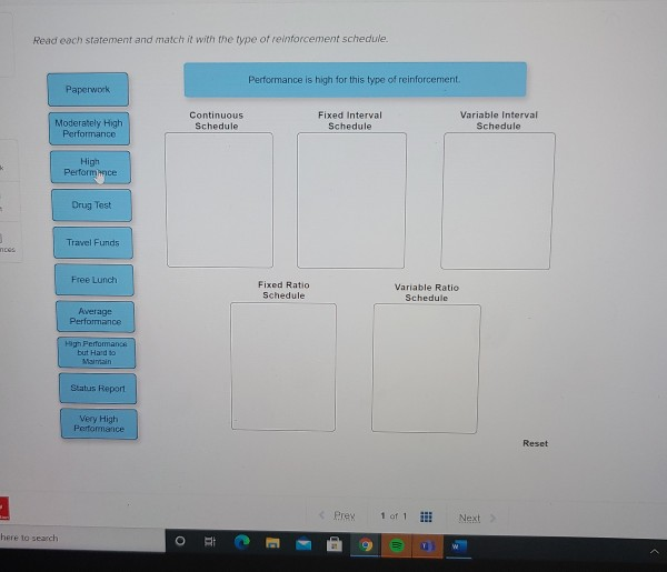 Read each statement and match it with the type of