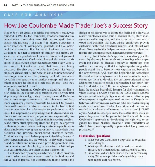 Please answer the discussion questions and write