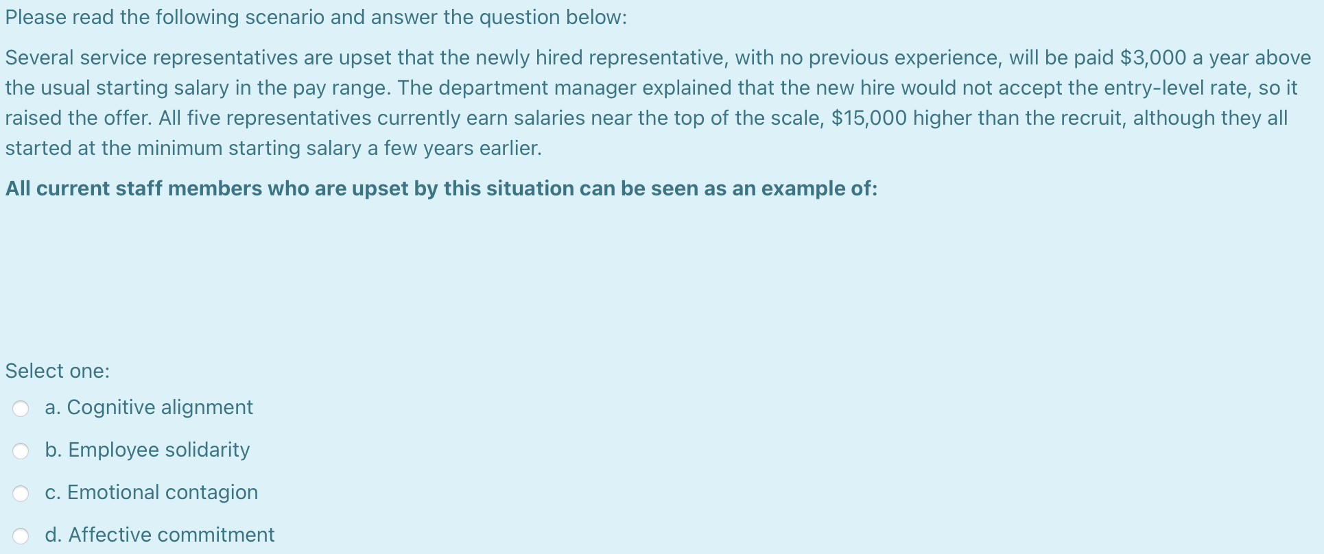 Please read the following scenario and answer the