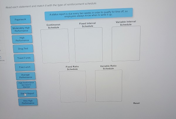 Read each statement and match it with the type of
