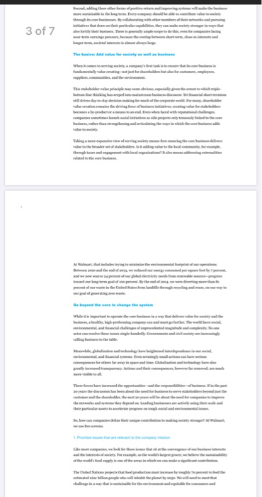 1) Explain your one or two key takeaways from the