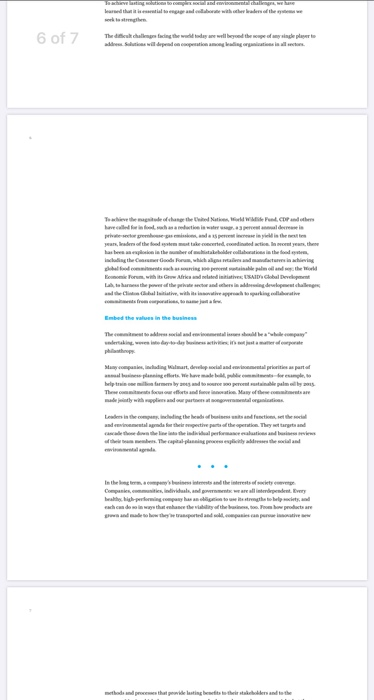 1) Explain your one or two key takeaways from the