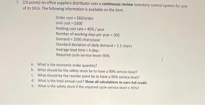 Can subquestion e be answered legibly? I will