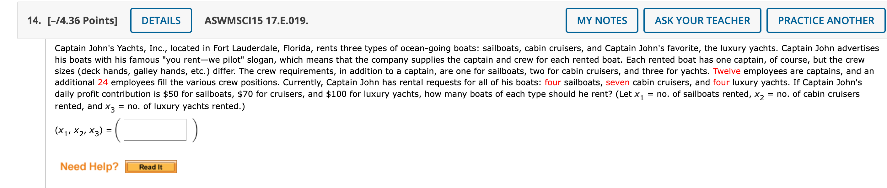 QQ 14. [-/4.36 Points] DETAILS ASWMSCI15