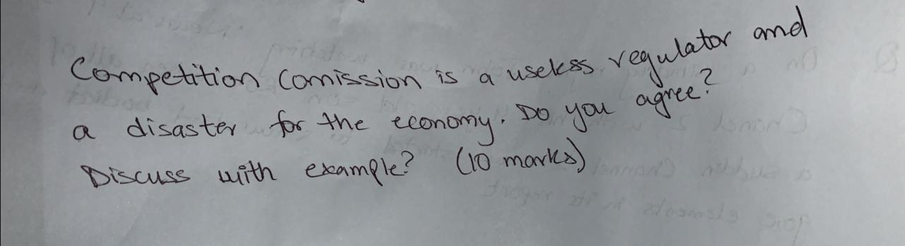 . regulator and DO competition comission is a