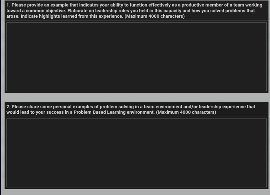 1. Please provide an example that indicates your
