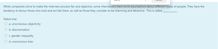 The interviewee should sit down as soon as he /