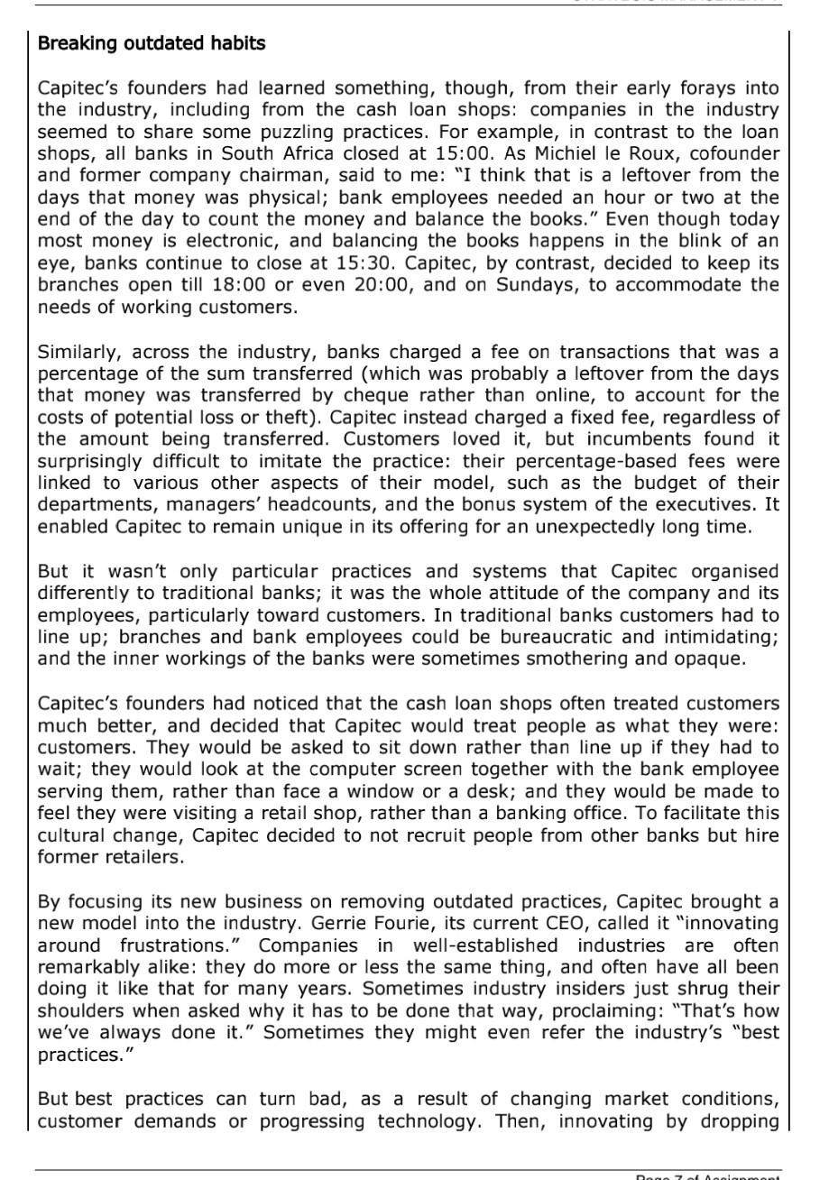 Question 1 (451 Read the article below and answer