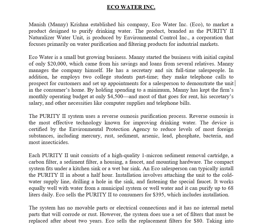 Please answer the following case study according